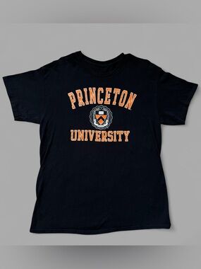 Vintage Y2K Princeton University Black T-Shirt. Size L.